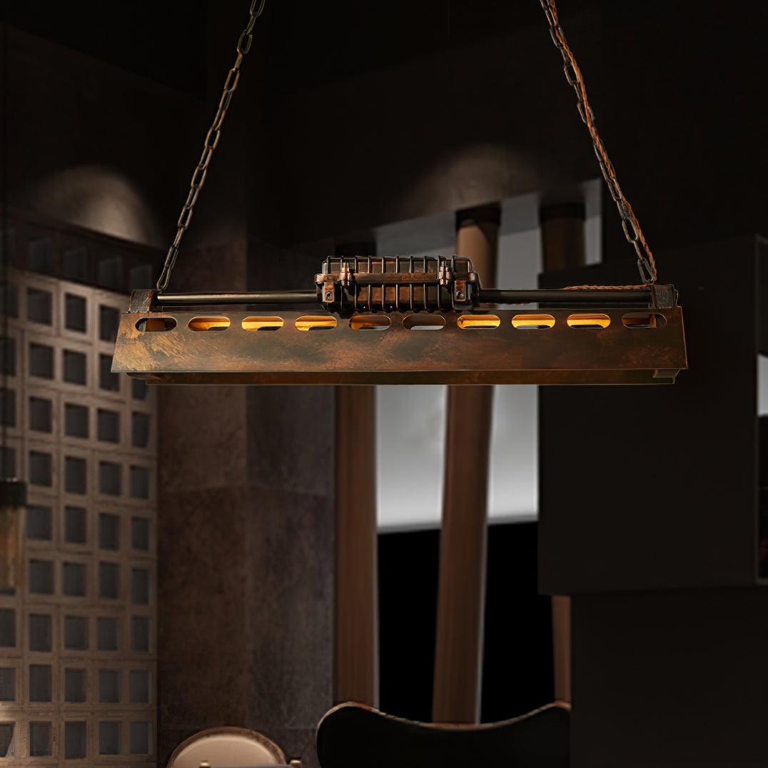Mael Chandelier Industrial Rectangular Frame