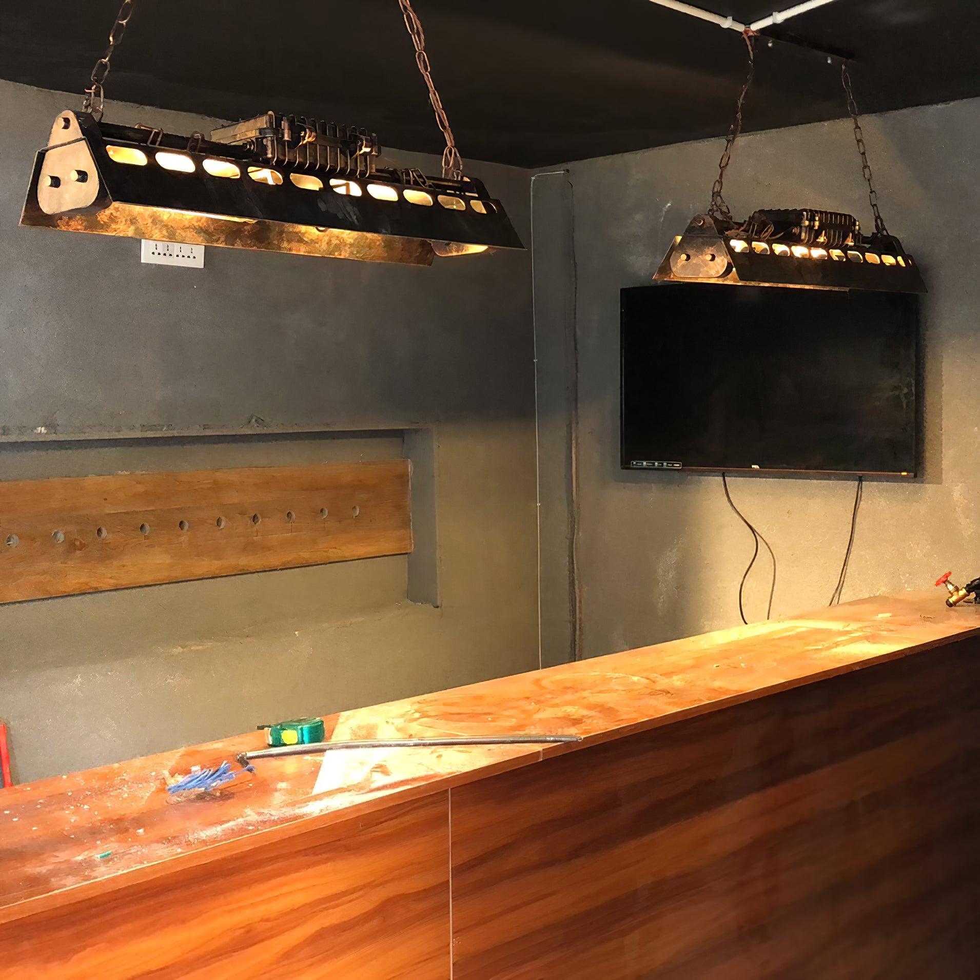 Mael Chandelier Industrial Rectangular Frame