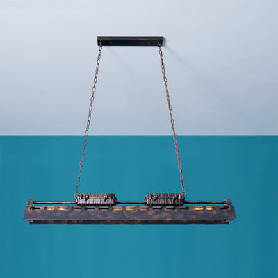 Mael Chandelier Industrial Rectangular Frame