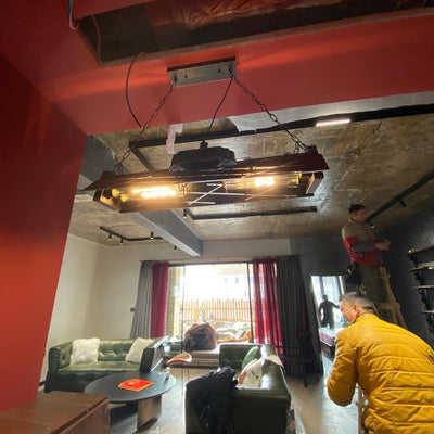 Mael Chandelier Industrial Rectangular Frame