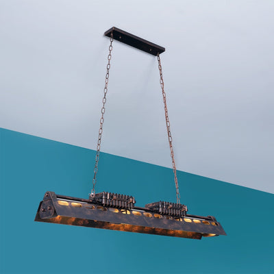 Mael Chandelier Industrial Rectangular Frame