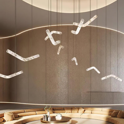 Luste Alabaster Closed-loop Pendant Light Chandelier