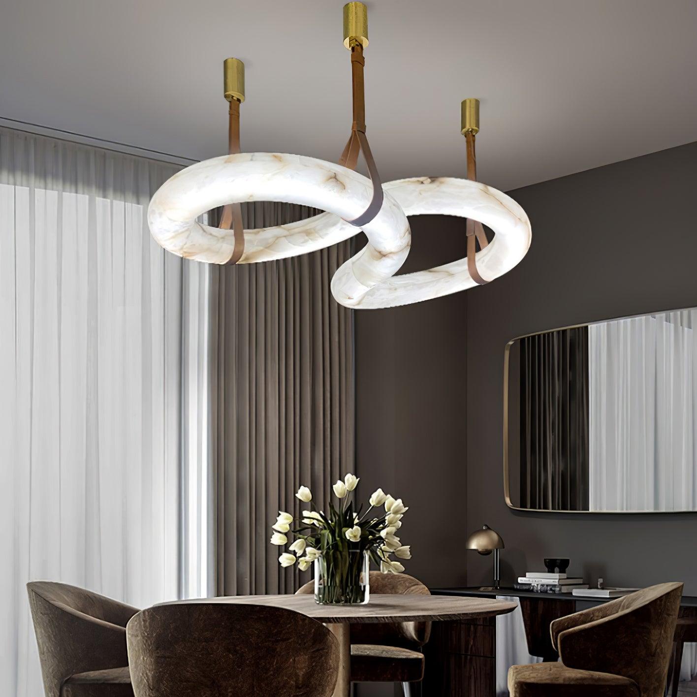 Luste Alabaster Closed-loop Pendant Light Chandelier
