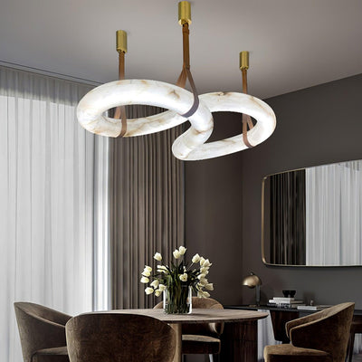 Luste Alabaster Closed-loop Pendant Light Chandelier