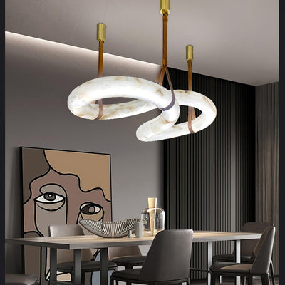 Luste Alabaster Closed-loop Pendant Light Chandelier