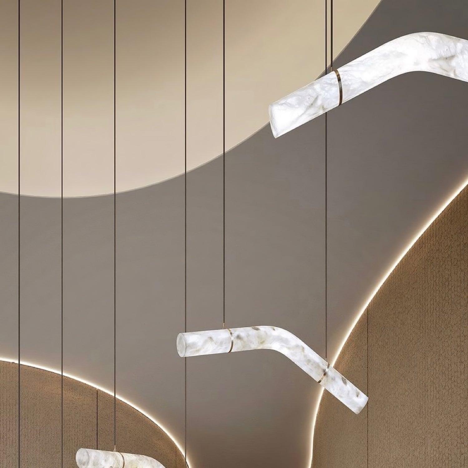 Luste Alabaster Closed-loop Pendant Light Chandelier
