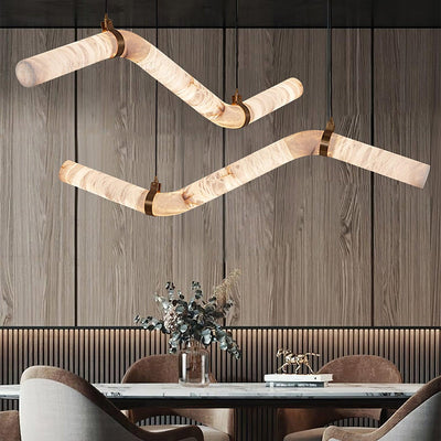 Luste Alabaster Closed-loop Pendant Light Chandelier