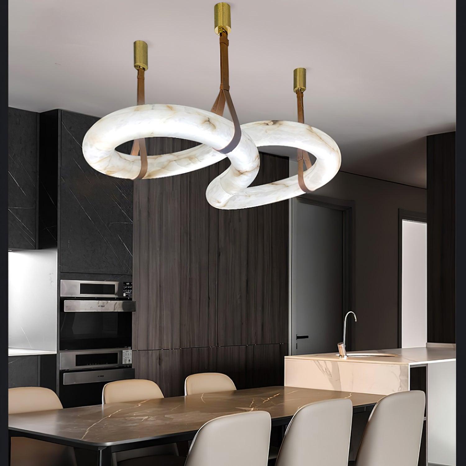 Luste Alabaster Closed-loop Pendant Light Chandelier