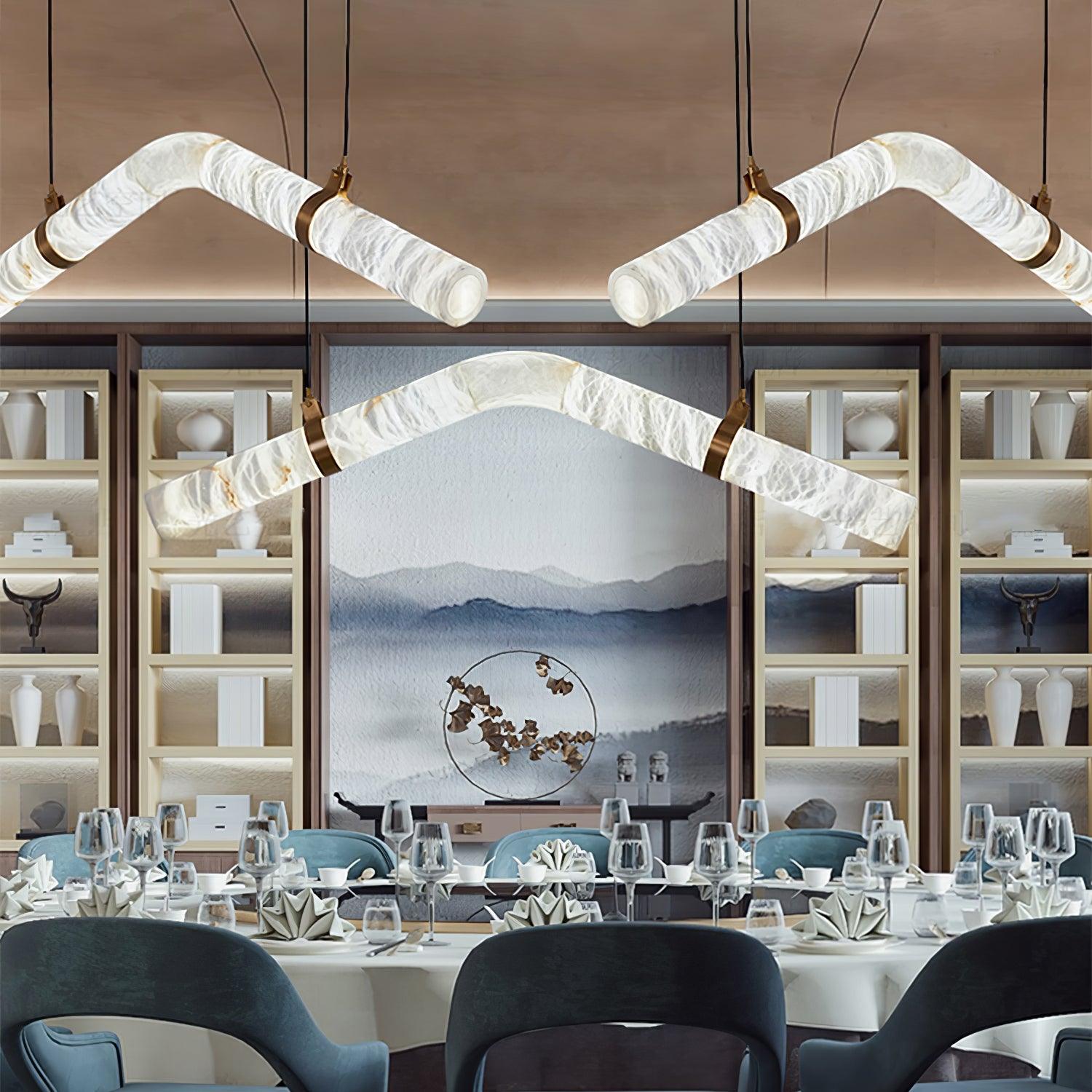 Luste Alabaster Closed-loop Pendant Light Chandelier