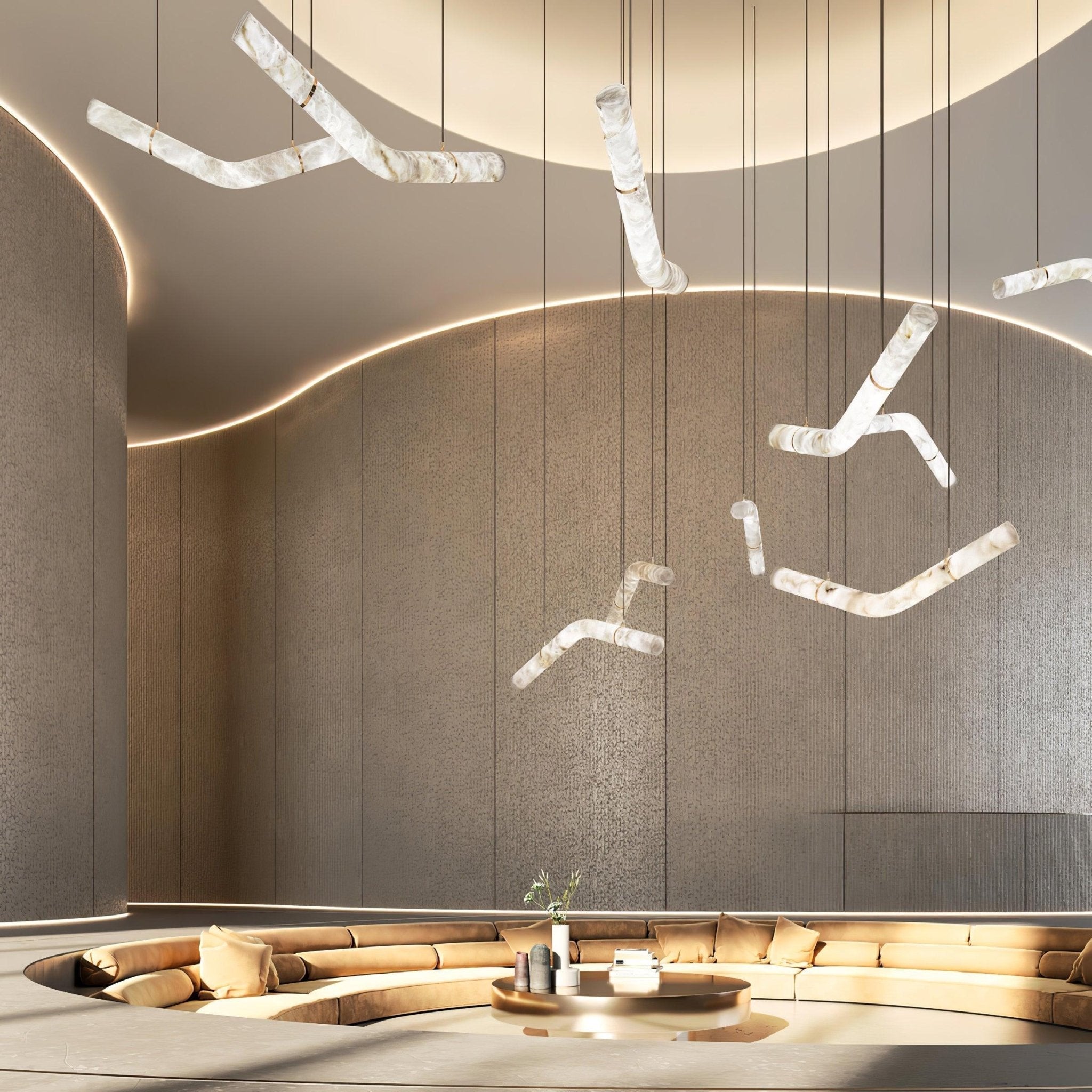 Luste Alabaster Closed-loop Pendant Light Chandelier