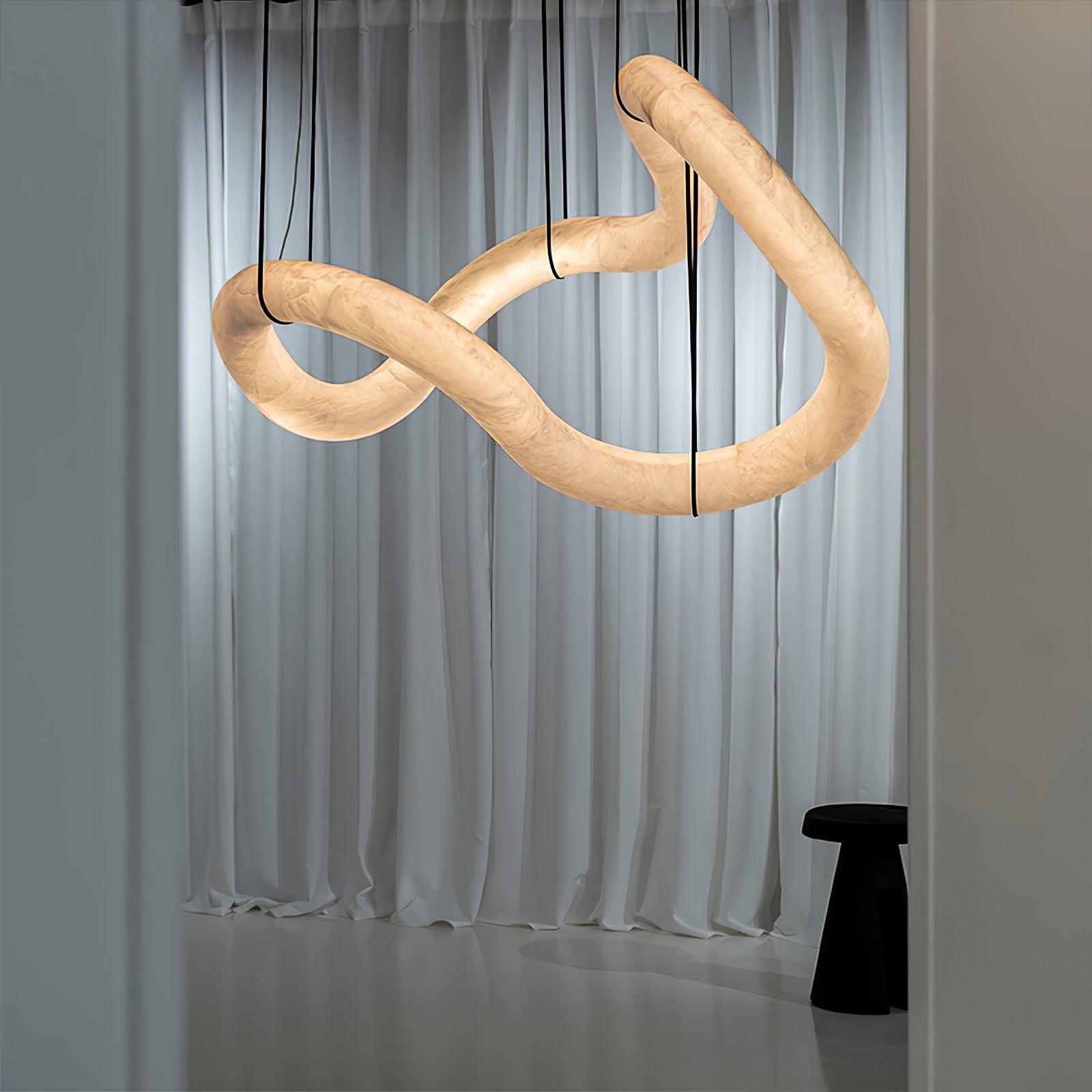 Luste Alabaster Closed-loop Pendant Light Chandelier