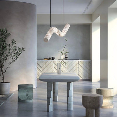 Luste Alabaster Closed-loop Pendant Light Chandelier