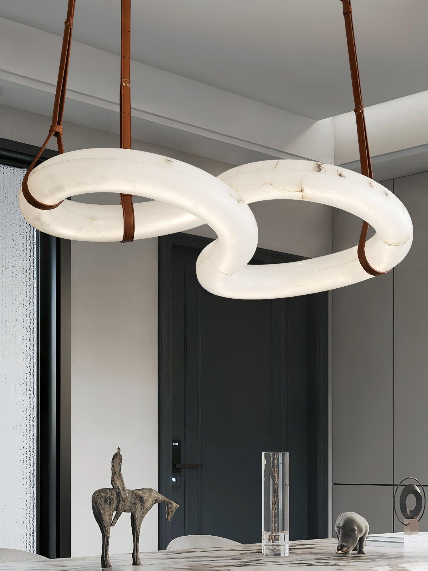 Luste Alabaster Closed-loop Pendant Light Chandelier