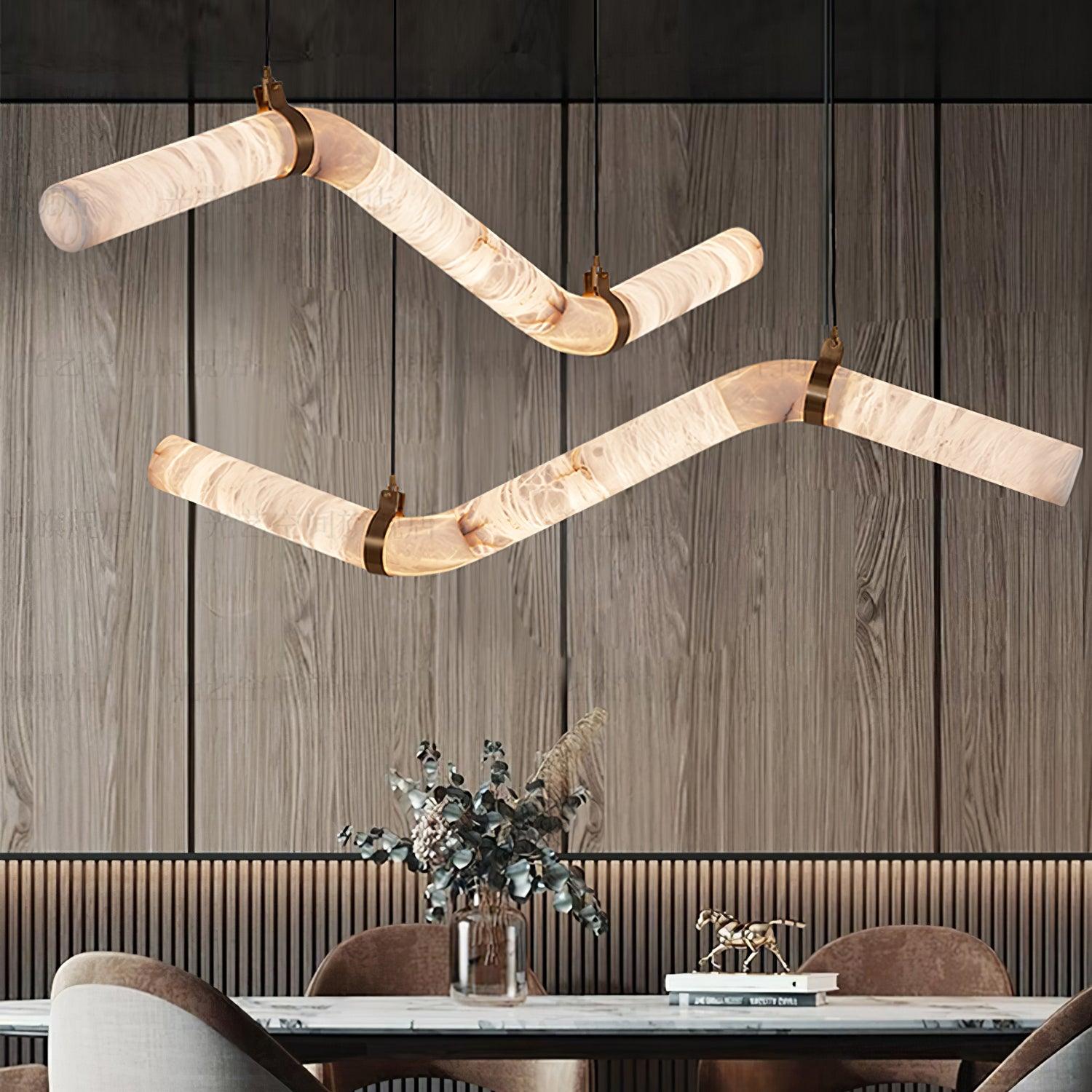 Luste Alabaster Closed-loop Pendant Light Chandelier