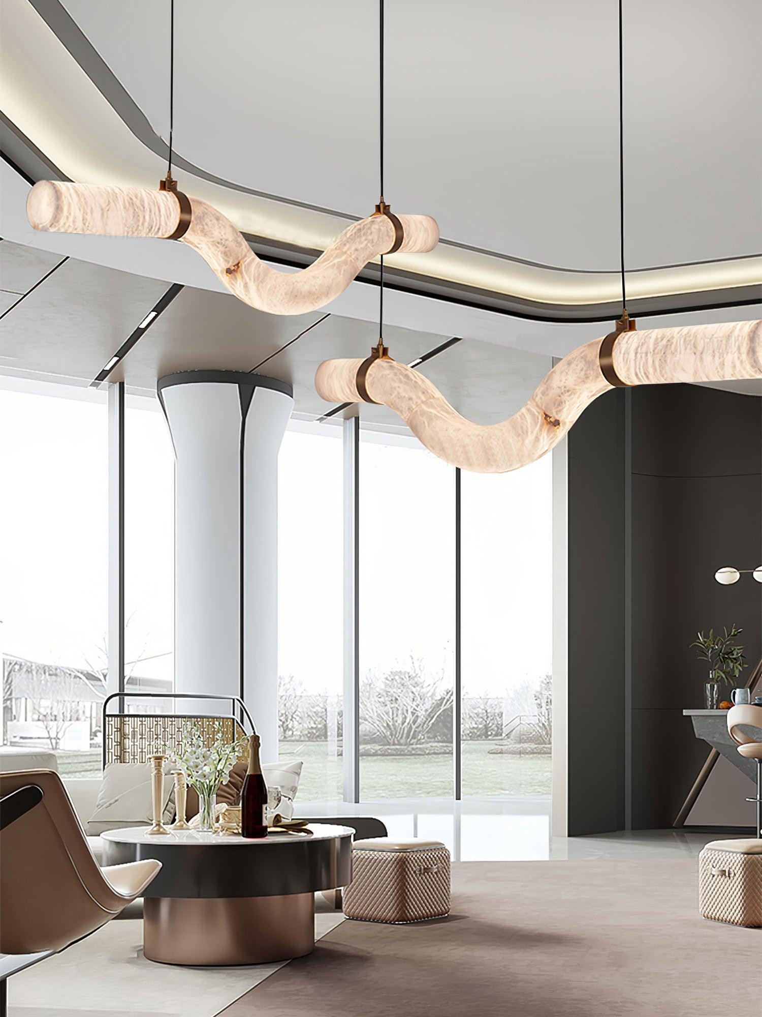 Luste Alabaster Closed-loop Pendant Light Chandelier