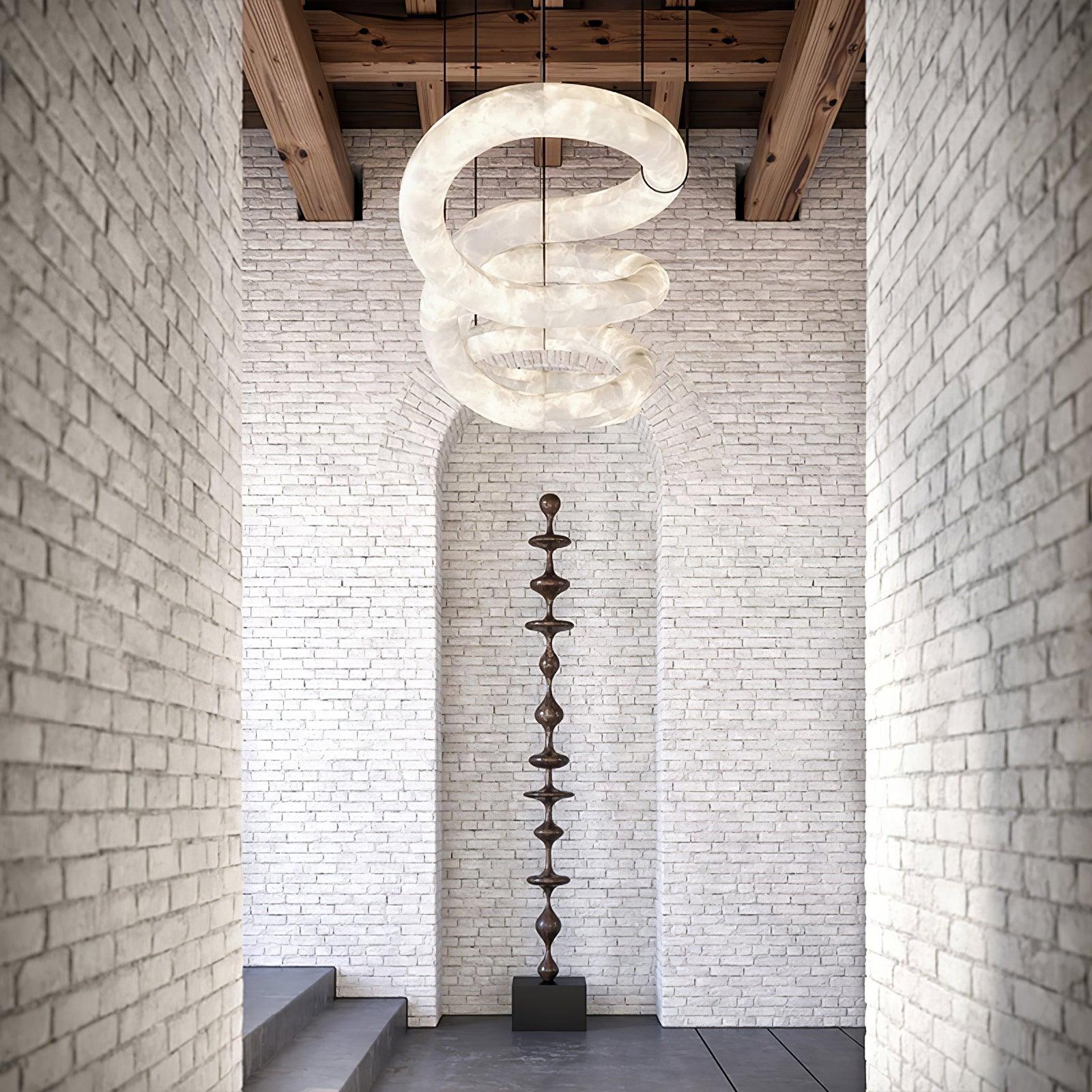 Luste Alabaster Closed-loop Pendant Light Chandelier