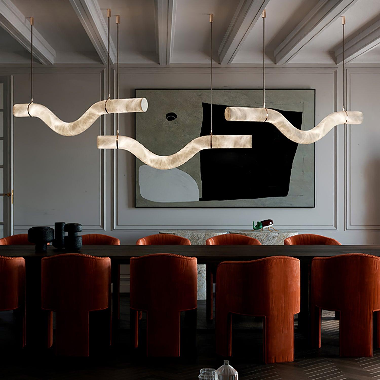 Luste Alabaster Closed-loop Pendant Light Chandelier