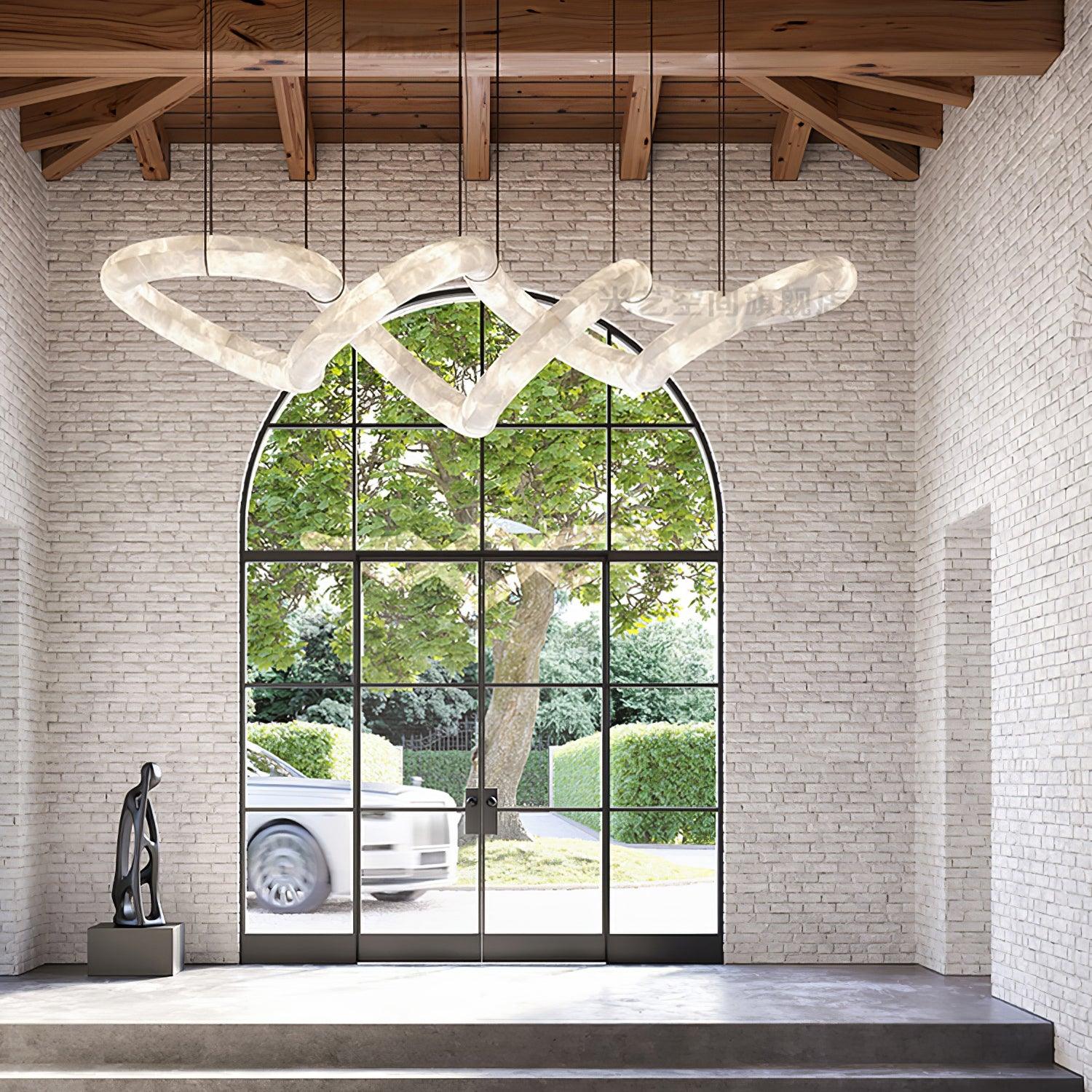 Luste Alabaster Closed-loop Pendant Light Chandelier