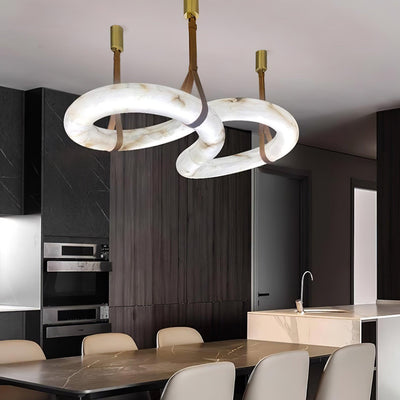 Luste Alabaster Closed-loop Pendant Light Chandelier