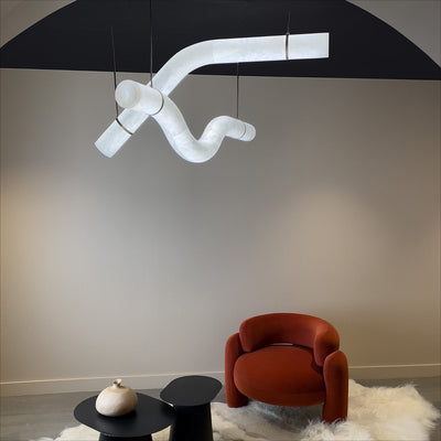 Luste Alabaster Closed-loop Pendant Light Chandelier