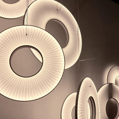 Lumira Pendant Lamp White Fabric Classic
