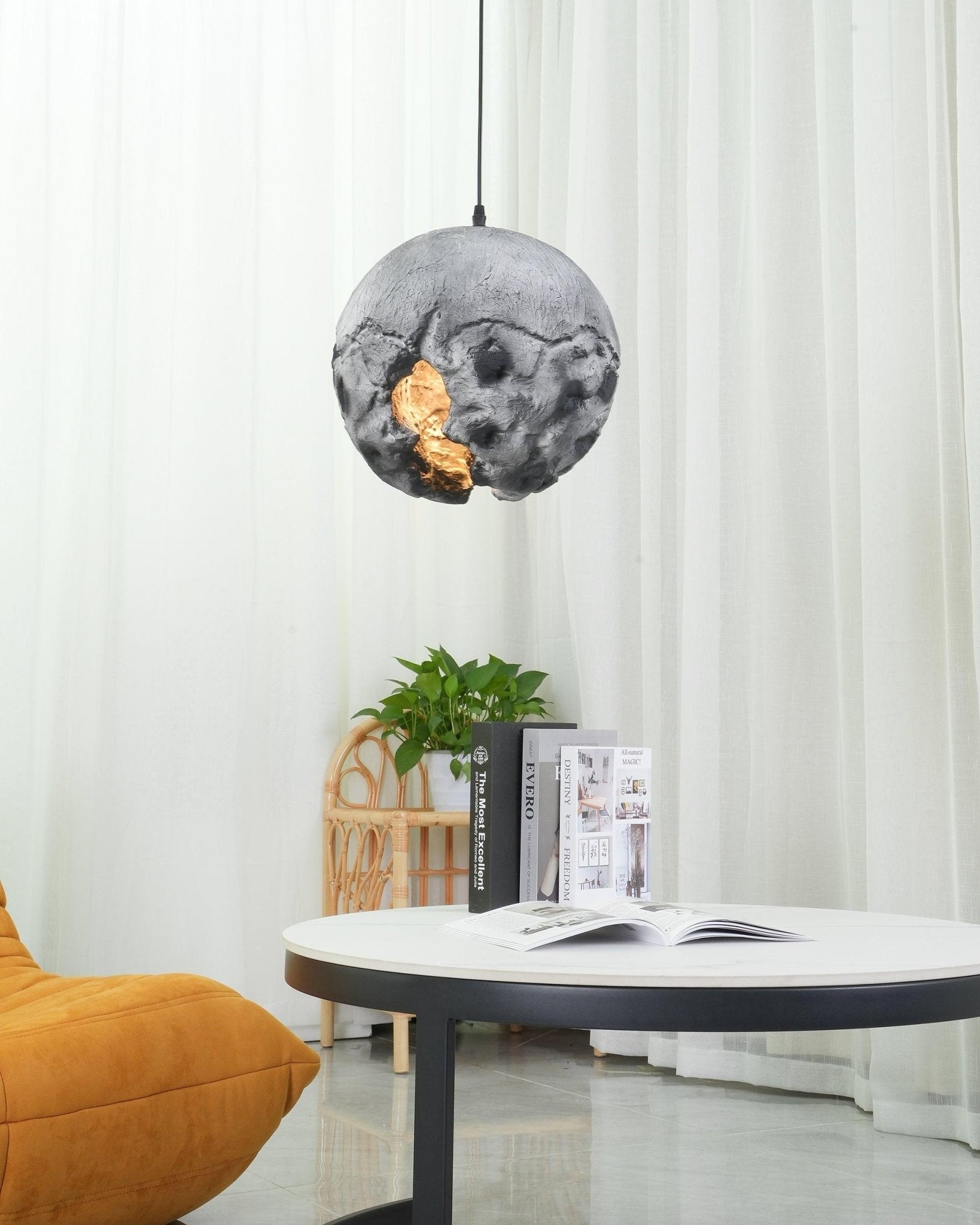 Ilphaara Irregular Planet Plastic Pendant Lamp
