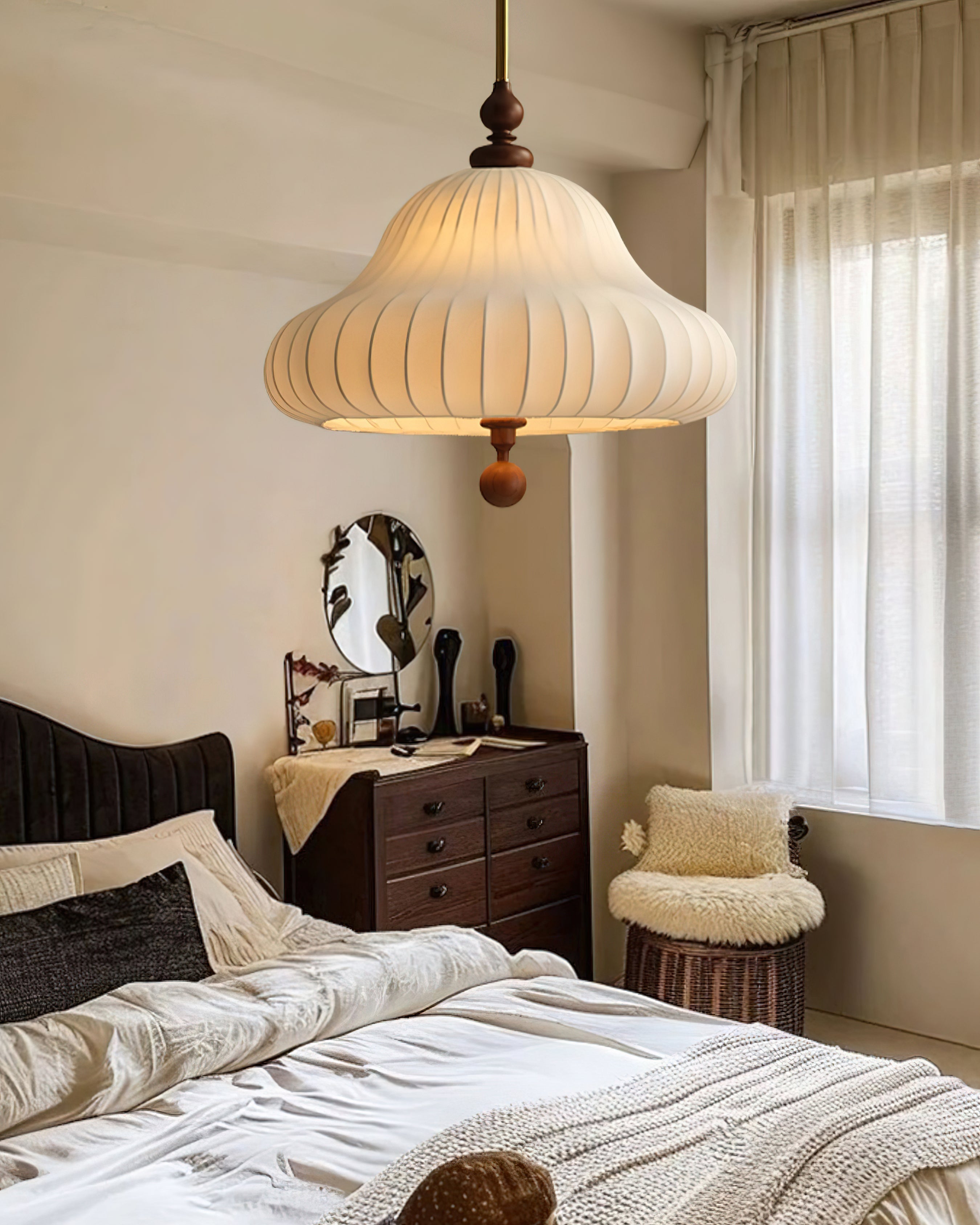 Caserielle Pendant Lamp Blooming Flower Shape Brass