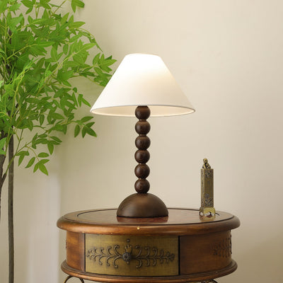 Lennox Wood & Fabric Elegant Table Lamp