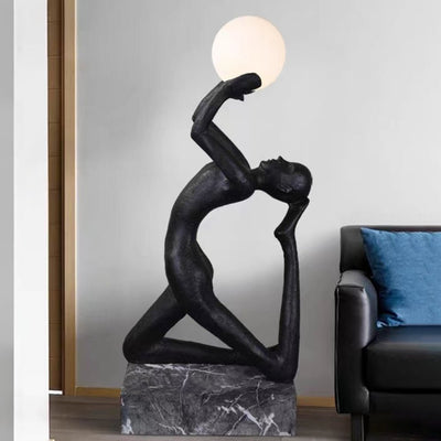 Evvinyra Contorted Black Floor Lamp