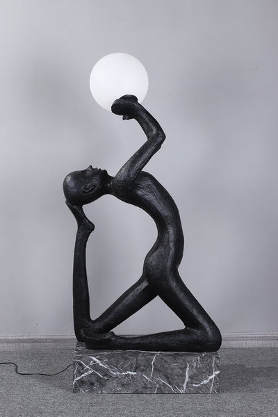 Evvinyra Contorted Black Floor Lamp
