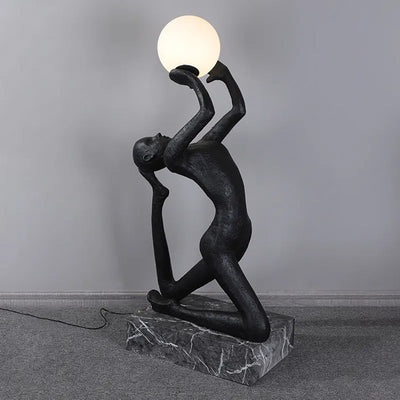 Evvinyra Contorted Black Floor Lamp