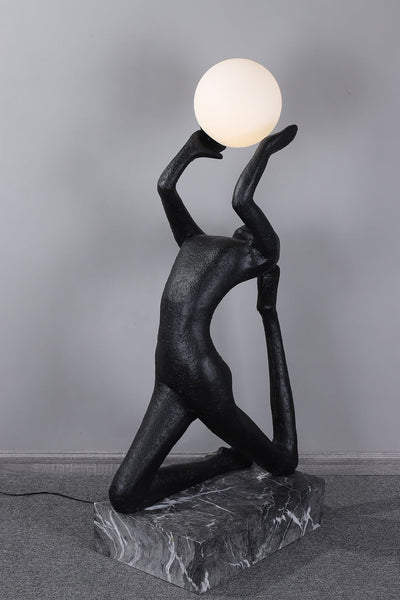 Evvinyra Contorted Black Floor Lamp