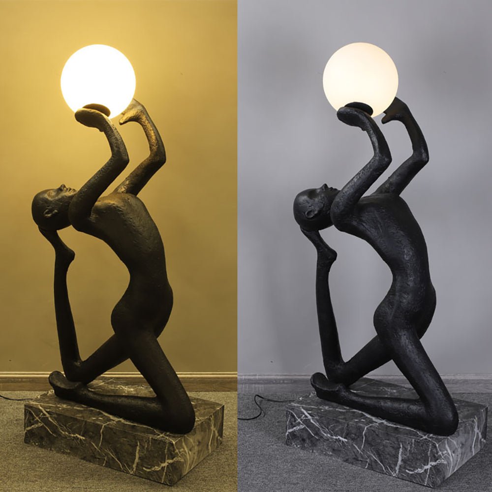 Evvinyra Contorted Black Floor Lamp