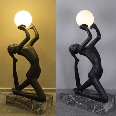 Evvinyra Contorted Black Floor Lamp