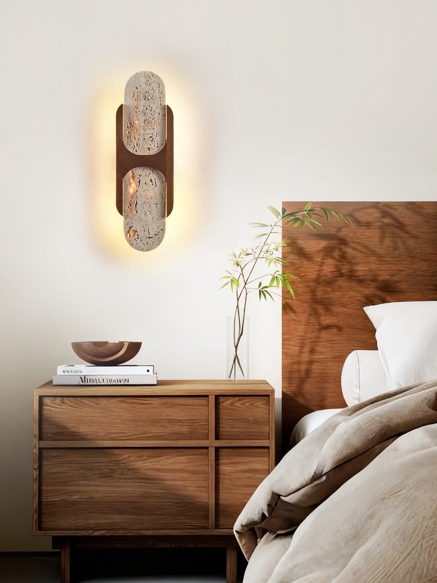 Valarise Travertine Wall Light