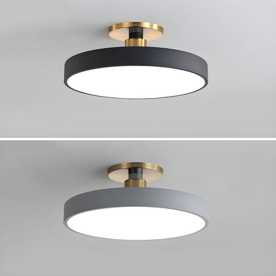 Solara Ceiling Lamp Flush Mount Black and Gold Modern - Neutral Decor