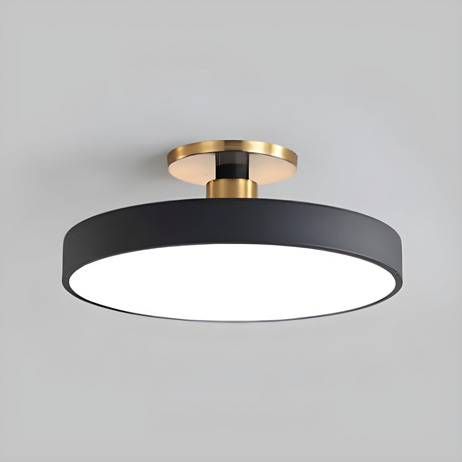 Solara Ceiling Lamp Flush Mount Black and Gold Modern - Neutral Decor