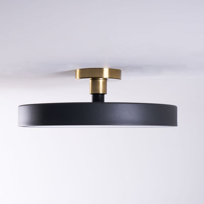 Solara Ceiling Lamp Flush Mount Black and Gold Modern - Neutral Decor