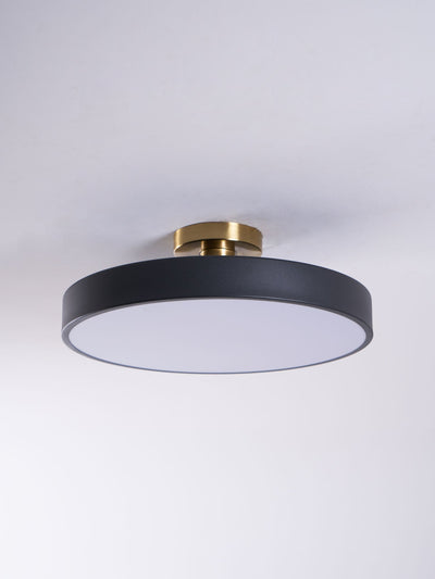 Solara Ceiling Lamp Flush Mount Black and Gold Modern - Neutral Decor
