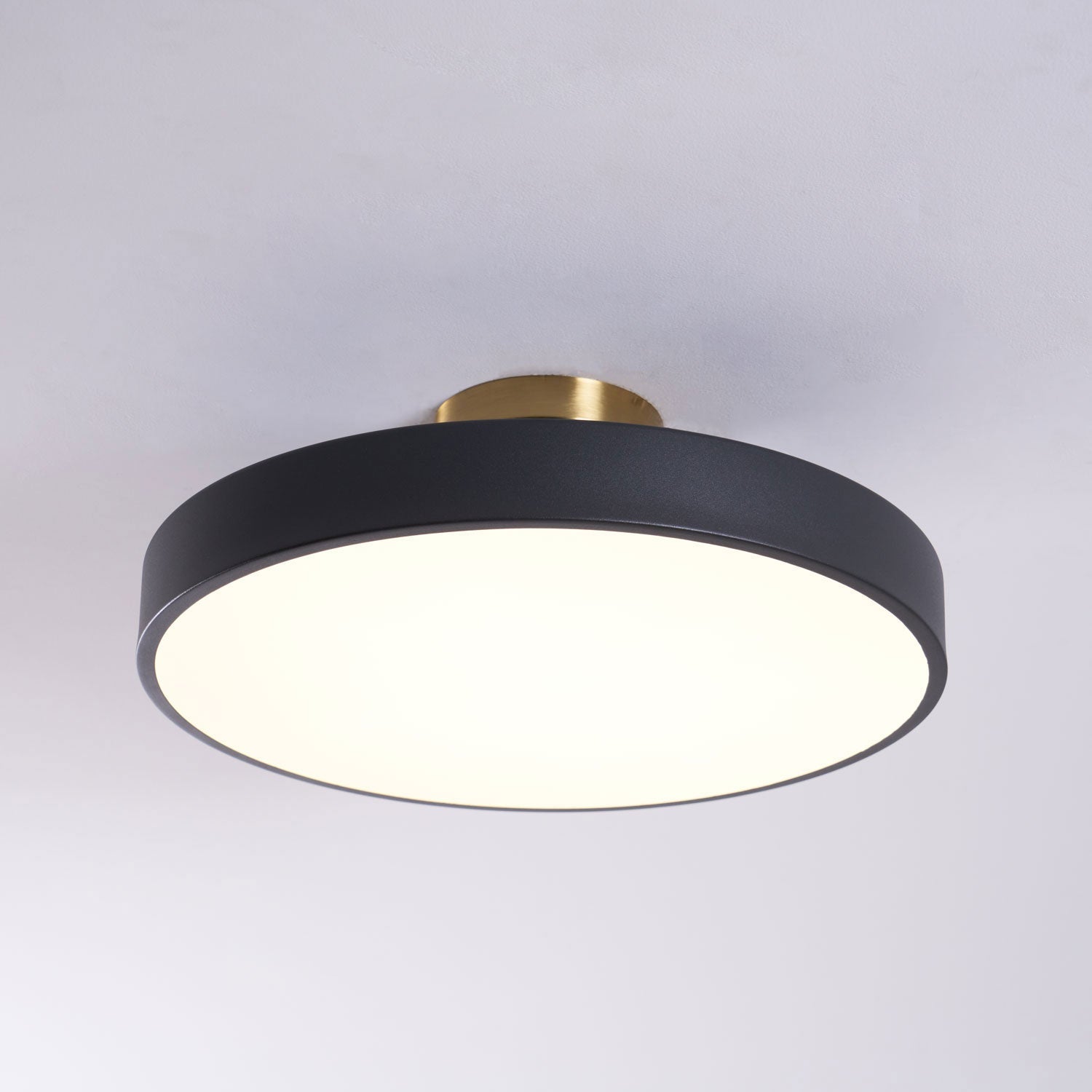 Solara Ceiling Lamp Flush Mount Black and Gold Modern - Neutral Decor