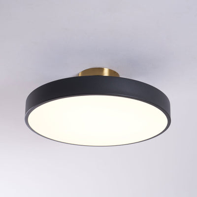 Solara Ceiling Lamp Flush Mount Black and Gold Modern - Neutral Decor