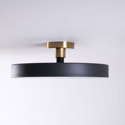 Solara Ceiling Lamp Flush Mount Black and Gold Modern - Neutral Decor