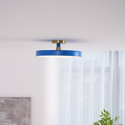 Solara Ceiling Lamp Flush Mount Black and Gold Modern - Neutral Decor