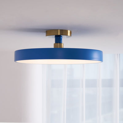 Solara Ceiling Lamp Flush Mount Black and Gold Modern - Neutral Decor