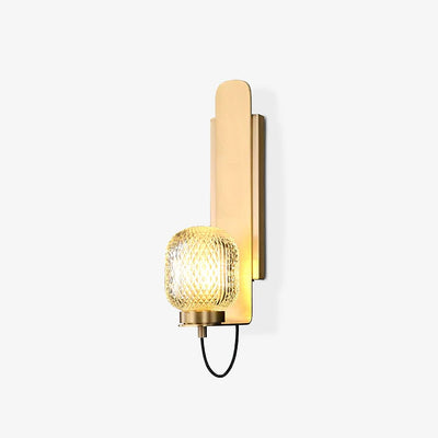 Cresh Premium Nordic Art Brass Glass Wall Light