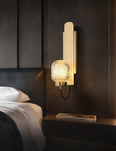 Cresh Premium Nordic Art Brass Glass Wall Light