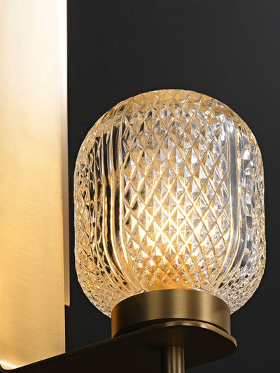 Cresh Premium Nordic Art Brass Glass Wall Light