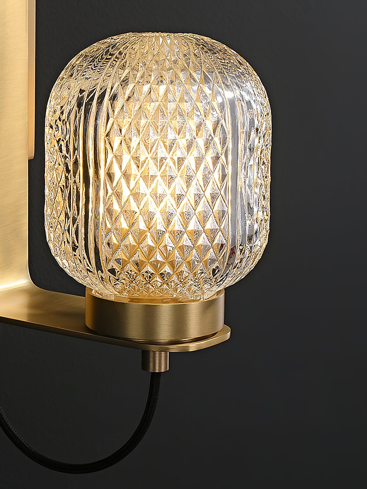 Cresh Premium Nordic Art Brass Glass Wall Light