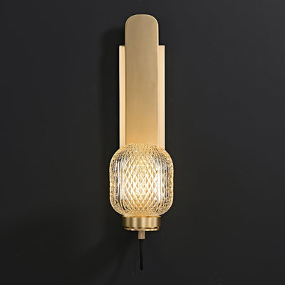 Cresh Premium Nordic Art Brass Glass Wall Light