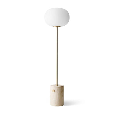 Iloryra Column-Base Travertine Floor Lamp